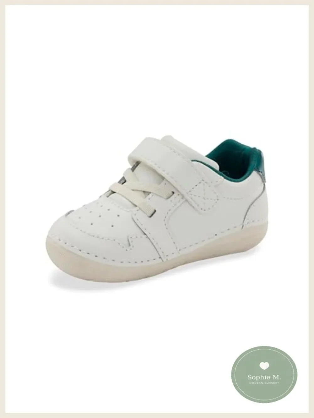 Toddler Boys Sneakers Hook & Loop Leather Casual Walking Shoes